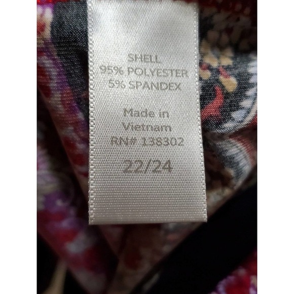 Avenue Women's Multicolor Polyester Round Neck Long Sleeve Casual Blouse 22/24 - Picture 9 of 11